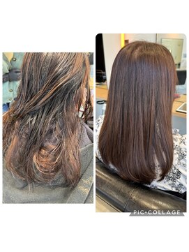 酸性ストレートで髪質改善