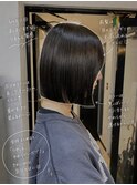 前髪 切りっぱなしボブ &nbsp;ダークブルー"