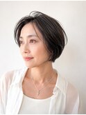 大人美人ブラックグレージュショート【宇都宮/酸性ストレート】