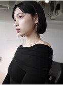 地毛風ストレートボブ