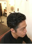 ツーブロックショートパーマ