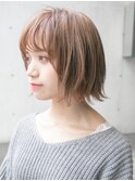 切りっぱなし ミニボブ 透明感カラー ☆