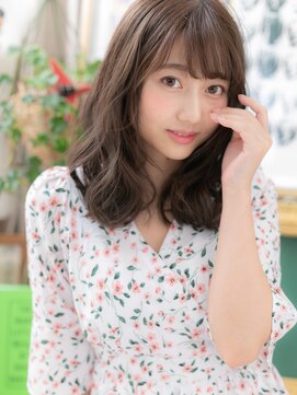 カバーヘア イヴ 戸頭店(COVER HAIR EVE) 斜めバングくせ毛風無造作パーマローライトa戸頭20代30代40代