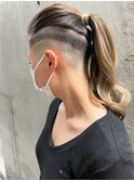 【roijir 山岸】スキンフェード女子 刈り上げ女子　ハイライト