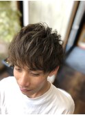 ブルーアッシュ　マッシュ