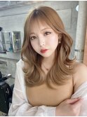 チョコレート 切りっぱなし イヤリングカラー 韓国ヘア 顔周り