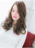 かきあげバングで華やかふんわりカールロングf古河20代30代40代