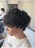 波巻きツイストスパイラルパーマ 刈り上げないツーブロック韓国