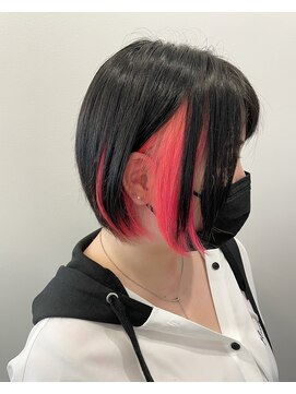 ルヴェルヘアー(Revel hair) インナーカラー×ネオンピンク