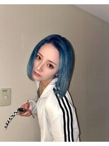 ヘアアンドメイク サファイア 豊橋店(ヘア&メイク SAPPHIRE)&nbsp;#ギャル#プルエクステ#豊橋#ブルー#カワイイ#グラーデション