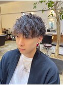 メンズパーマ　波巻きパーマ　ツイストスパイラル