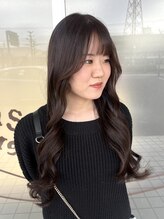 美容室 びゃんびゃん 社店 レイヤーカット・前髪カット・韓国・艶カラー