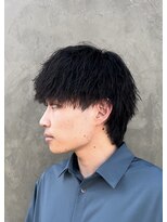 メンズギフト(men's GIFT)&nbsp;縦落ちツイストスパイラルパーマメンズマッシュウルフ