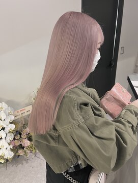 ペレ 栄店(PELE) デザインカラー/レイヤーカット/ウェットヘア/オリーブベージュ