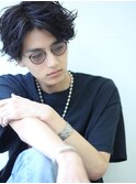 センターパートニュアンスパーマ