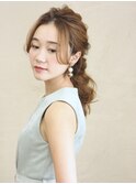 結婚式や浴衣ヘアに♪編みおろしアレンジ