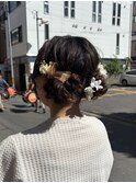 ツインお団子/浴衣ヘア