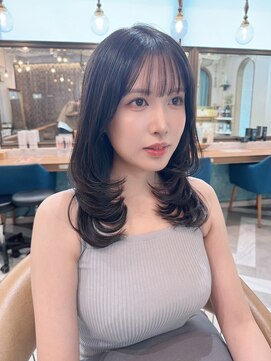 ロンドアベニール 北千住(Lond avenir) くびれヘア/顔周り/韓国/レイヤーカット/黒髪/ロング/前髪北千住