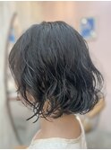 ☆ボブにパーマをかけて、動きをプラス!