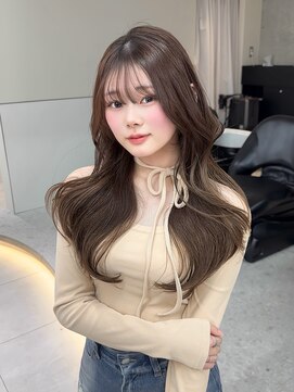 ロンドメリア 天神大名店(Lond Melia) ★ミディアムヘア暗めカラーグランマッシュデザインカラー艶髪★