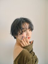 タス(tas) ウェーブパーマショート 似合わせカット顔周り顔まわり髪質改善