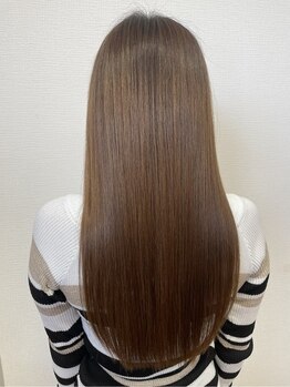 パーリオ けいさつ前店(PALIO)の写真/【髪質改善】気になるクセも自然なツヤ髪に。やりすぎのない、ナチュラルなストレートスタイルが人気です*