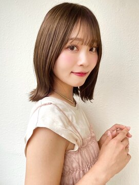 カバーヘア ブリス 大宮西口(COVER HAIR bliss) くびれボブ/外ハネ/前髪シースルー/ミルクティーベージュp大宮