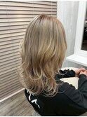 【Hairate本川越】ホワイトベージュ☆ブリーチ3回~