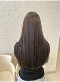 透明感ベージュ髪質改善カラー