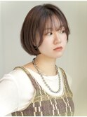 丸みショート・ボブ/丸顔/前髪あり/絶壁解消/20代/30代