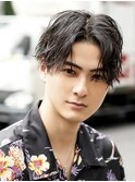 束感マッシュツイストスパイラルパーマゆるめランダム刈り上げ