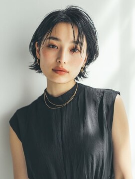ニーフ 恵比寿(neaf) ダークブルーワンホンレイヤー/ニュアンスウルフ/デジタルパーマ