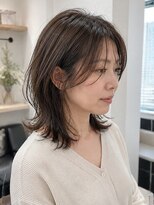 レス 仙台(Less)&nbsp;ミルクベージュ×柔らかレイヤーの上品ミディ