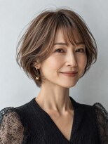 ハーツ 青山表参道店(Heart's) 白髪ぼかし脱白髪染め似合わせショートボブ40代50代60代