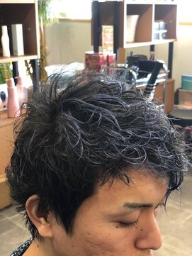 ボヌール ヘアーワークス(Bonheur hair works) GACKT風パーマ×GACKT風メッシュ×グレーシルバーve