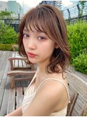 【藤原三知代】ココアブラウンのぷつっと前髪