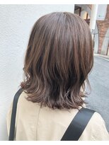 モルニ(MORNI)&nbsp;マロンブラウン_マロンベージュ Aラインボブ かきあげ