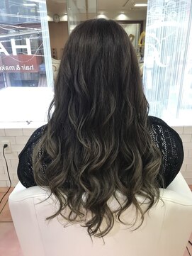 カーロ 白楽店(Caro) グラデーション×グリーンジュ/外国人風/ふんわり/30代40代50代