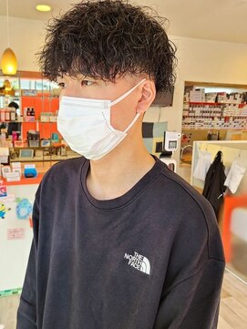 リップソウル(RIP SOUL) 《RIP SOUL》黒髪ツーブロック ツイストスパイラルパーマ