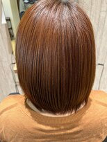 ヘアサロン フラット(hair salon flat) 20代30代40代髪質改善ウルツヤ髪オレンジベージュショートボブ