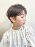 前髪長め大人小顔ショート30代40代50代　藤沢