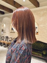 ビュートリアム265(BEAUTRIUM 265)&nbsp;ミディアムボブ/ロブ/ブリーチなし/外ハネ/オレンジカラー/銀座