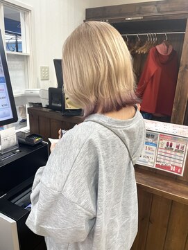 ジャストビューティー リアリー(just beauty Really) ミルクティー × パープル裾カラー 【横須賀中央 Really】