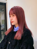 ロンドエニカ 大宮(Lond enika)&nbsp;暖色ピンクベージュカラーブリーチなしダブルカラー大宮美容室