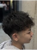 パーマ風刈り上げマッシュ