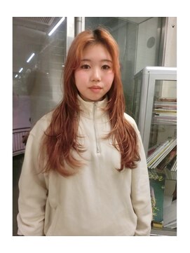 ノラ シブヤ(NORA) レイヤーカットオレンジ海外ガールストリートレイヤー