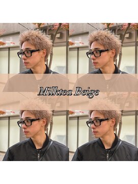 ルーストデラックス 京都河原町三条(ROOST dx) ミルクティーベージュ×スパイキーショート