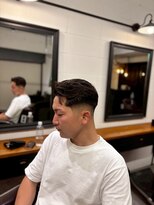 クフィア メンズヘアー カンポ 難波店(CUFFIA MEN'S HAIR CAMPO)&nbsp;ブルーブラックフェザーパーマサーフカールセンター分け