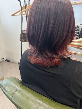 ファイブ ヘアー(FIV hair) レイヤースタイル×ボルドーカラー