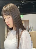 暗めカラーグレージュ 髪質改善 ロング